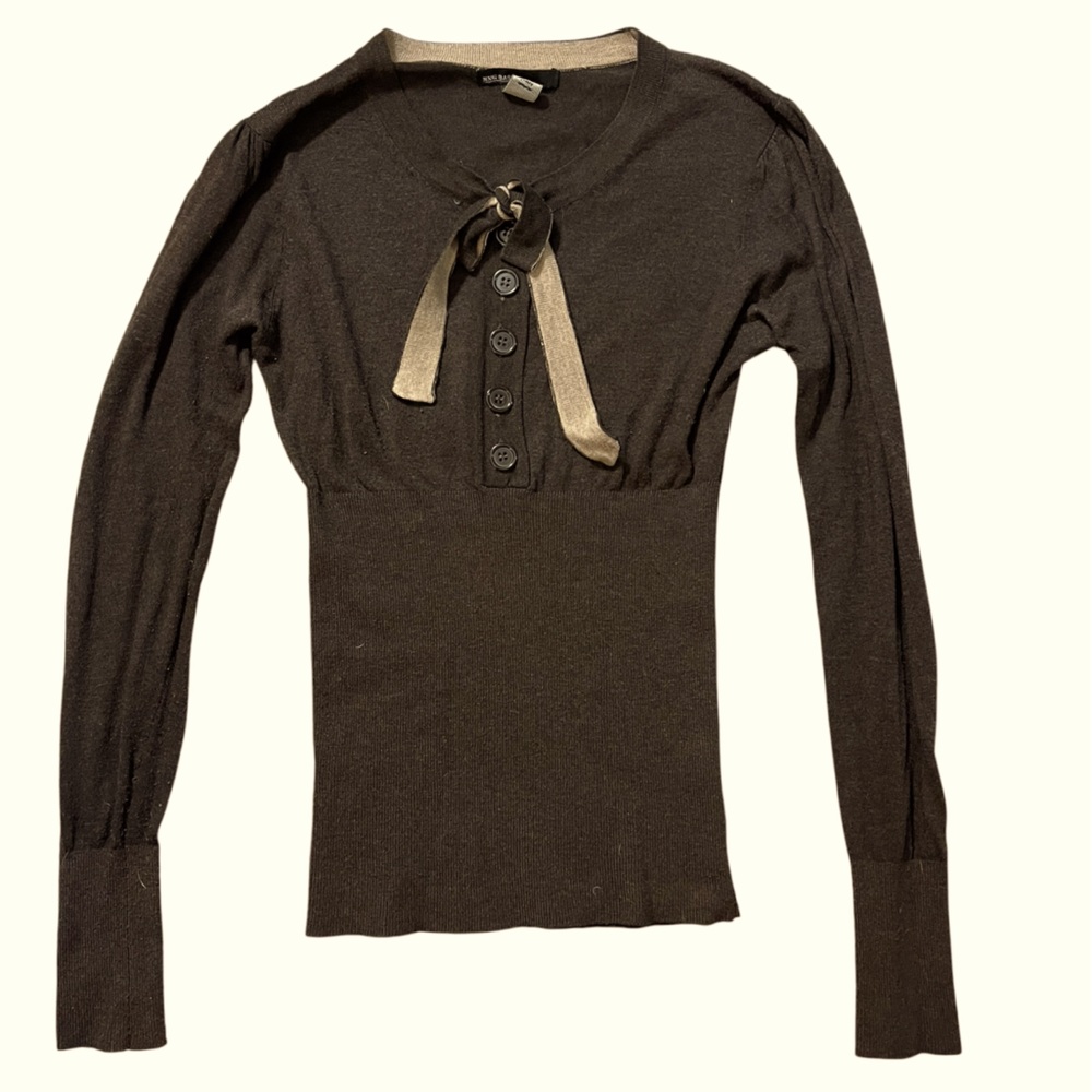 MNG Women’s Brown Knitted Top Size XS